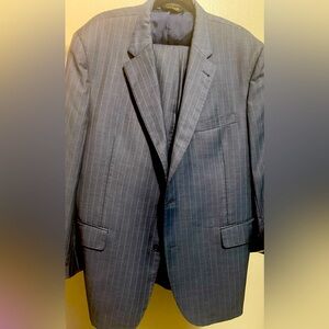 Coming Soon Jos A Banks Unisex Suit Navy Blue an White Blazer and Pants Suit